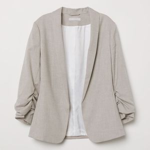 H&M Light Gray Shaw Collar Blazer